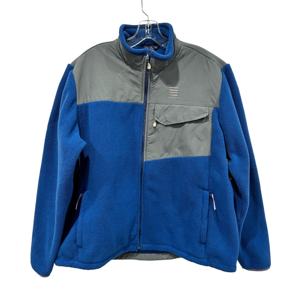 LANDS END Blue Fleece Full Zip Jacket | Size XL 46-48 - Picture 1 of 7